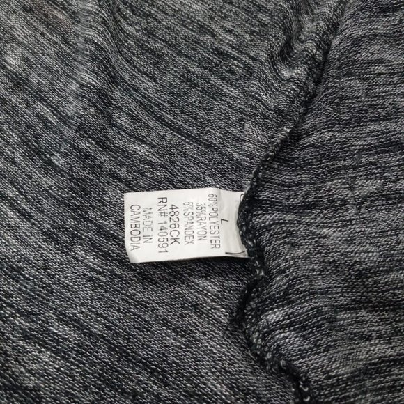 CQ By CQ Basic Long Sleeve Open Front Pullover Cardigan Black Women's Large - Picture 7 of 10